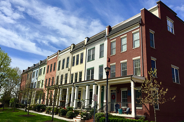 Row houses in Washington, D.C. Row houses in the Brookland neighborhood of Washington, D.C.